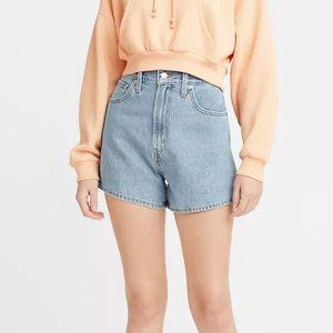 NWT Levi's High-Waisted Mom Shorts - 'In A Pinch Blue'